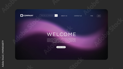 Modern website template design with a sleek and professional feel for your business or personal brand