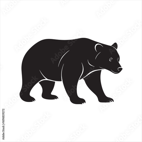bear vector silhouette sketch art logo design collections.