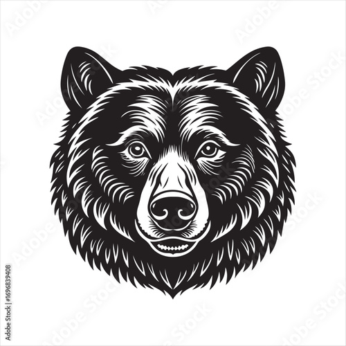 bear vector silhouette sketch art logo design collections.