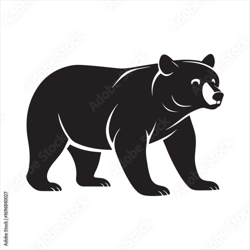 bear vector silhouette sketch art logo design collections.