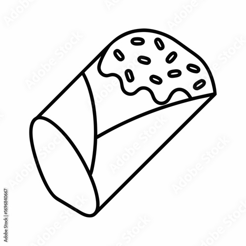 Choco Treat Line Art Vector