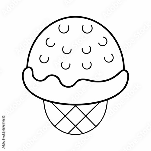 Choco Treat Line Art Vector
