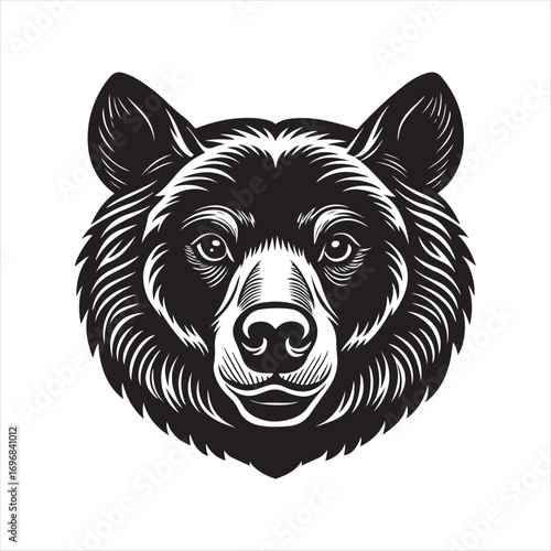 bear vector silhouette sketch art logo design collections.