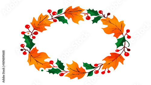 Wallpaper Mural Autumn Foliage Oval Frame for Thanksgiving Invitation Designs

 Torontodigital.ca