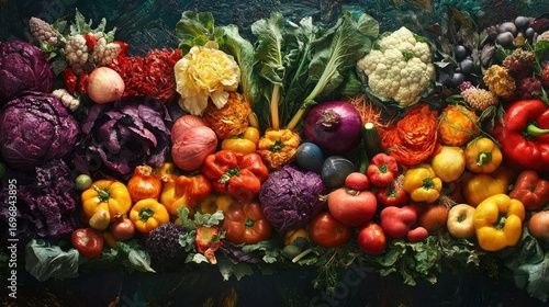 Vibrant Harvest: A Colorful Array of Fresh Produce