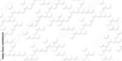 White abstract background with smooth minimal textures, clean light hexagon shapes, modern geometric patterns, elegant soft design, futuristic digital artistic backdrop.