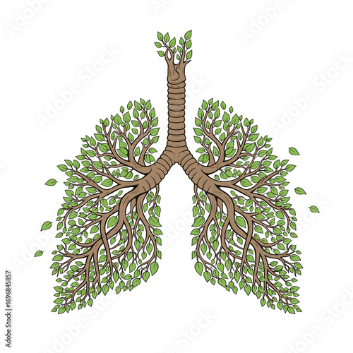 Breathing life into lungs a symbol of vitality and healthy respiration