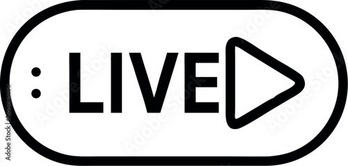 Live streaming icon. Modern air vector