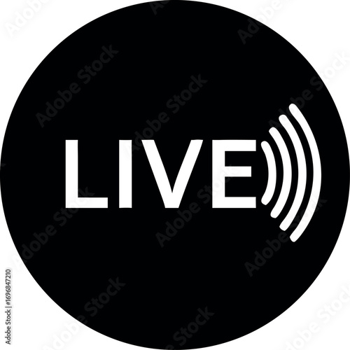 Live streaming icon. Modern vector button design vector