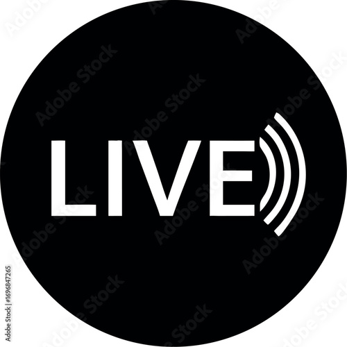 Live streaming icon. Modern vector button design vector