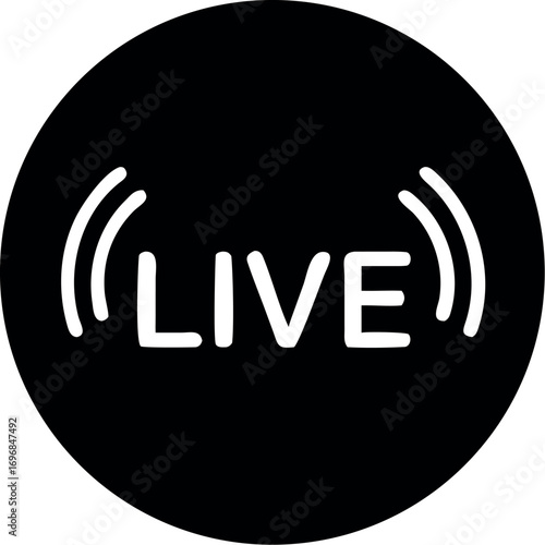 Live streaming icon. Modern vector button design vector