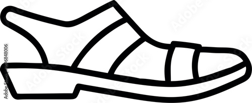 Comfortable platform sandals, ideal for summer and casual wear vector art