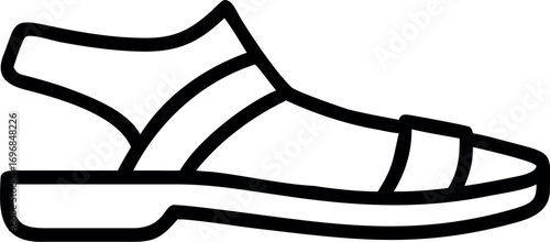 Comfortable platform sandals, ideal for summer and casual wear vector art