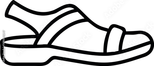 Comfortable platform sandals, ideal for summer and casual wear vector art