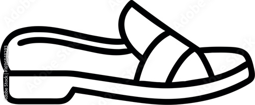 Comfortable platform sandals, ideal for summer and casual wear vector art