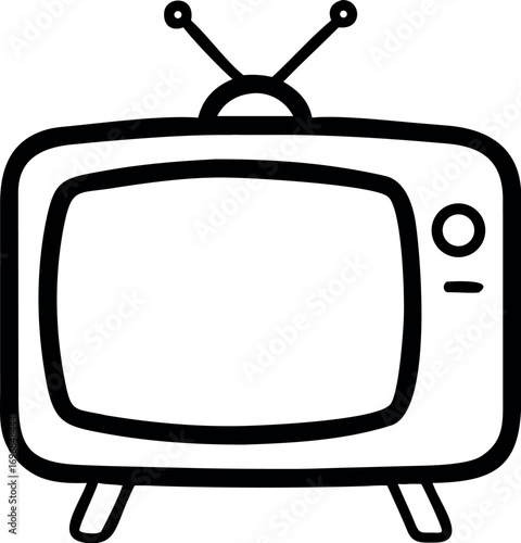 Tv Icon vector illustration in line style vector