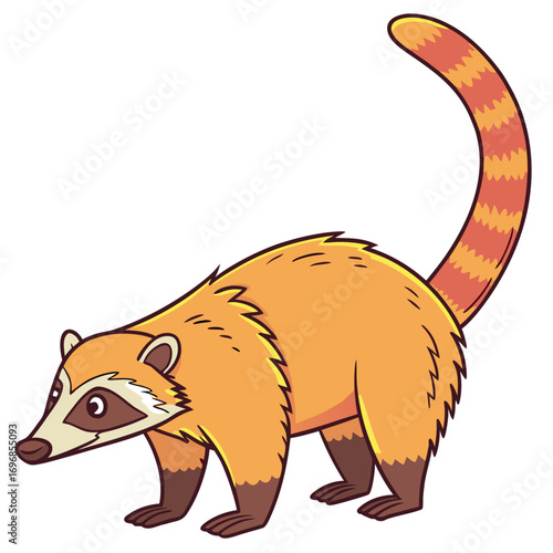 Cartoon coati animal