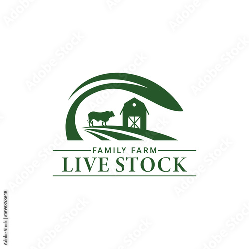 Farm animal logo vector template