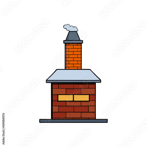 Illustration of chimney isolated on white
