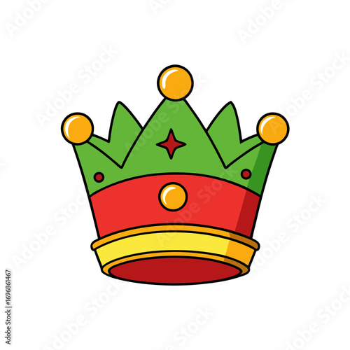 Golden royal crown vector illustration