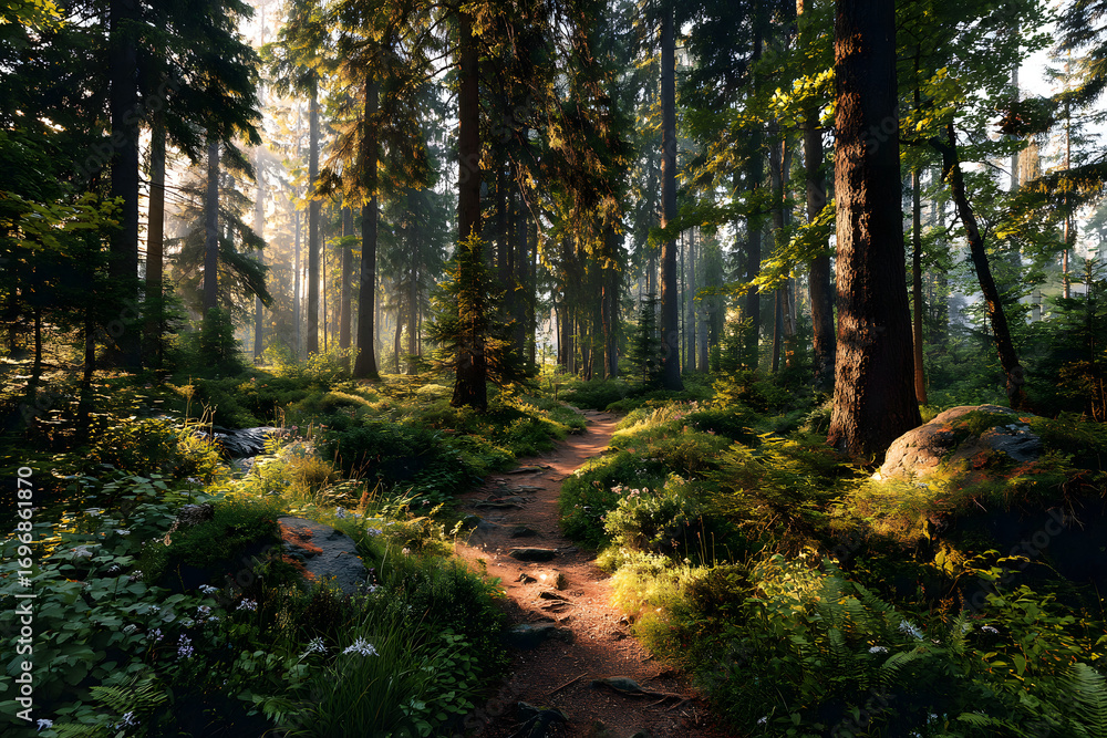 Obraz premium Backgrounds outdoors nature forest.
