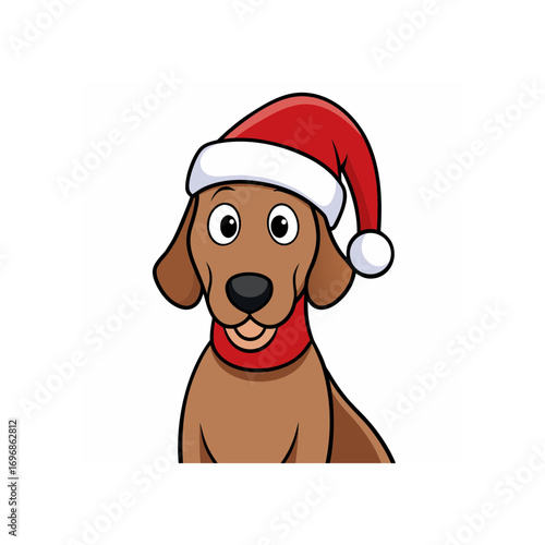 Christmasthemed puppy icon