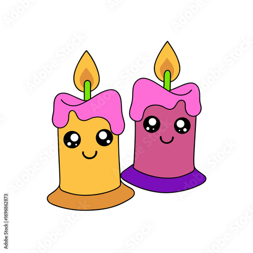 Whimsical candlelight glow a adventure vector illustration