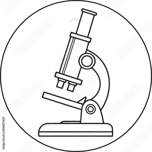 Microscope Illustration Science Laboratory Equipment