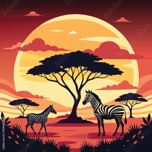 Beautiful shallow focus shot of a zebra in the wild