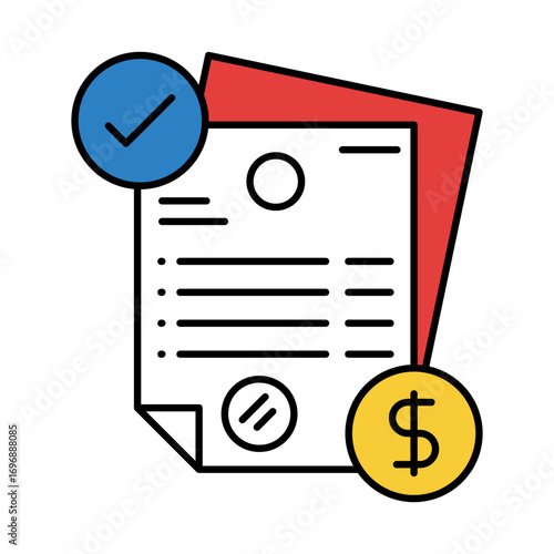 Invoice Icon for managing business transactions, payment processes, and financial documentation in an efficient and organized manner.