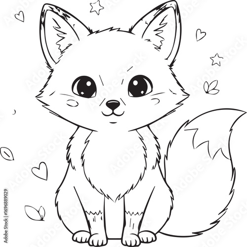 vector illustration of a fox