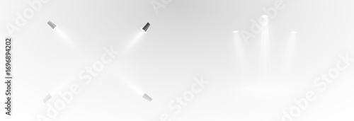 The vector set of light includes a light source, studio lighting, walls, and a PNG. It also includes spotlight lighting and a spotlight PNG. Finally, it includes light beams and a light effect.