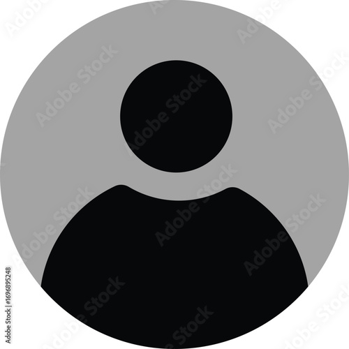 Profile Icon symbol User Avatar Illustration Profile Picture or Social Media Placeholder on Gray Background