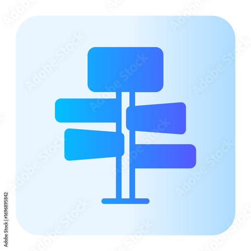 signpost gradient icon