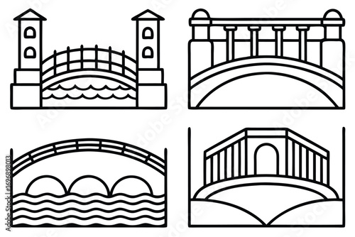 Architectural bridge designs with water elements architecture