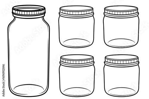 Glass jars with lids containers storage