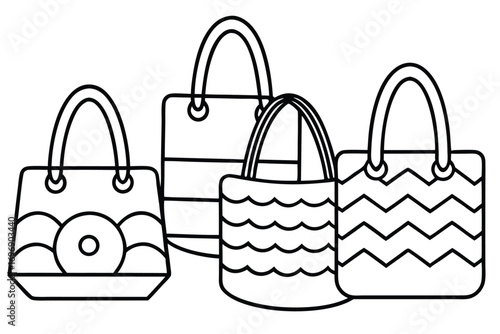 Handbags with patterned designs tote bags purses