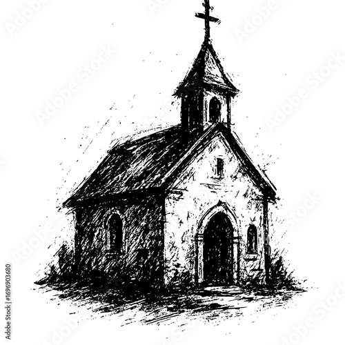 Catholic church, sketch