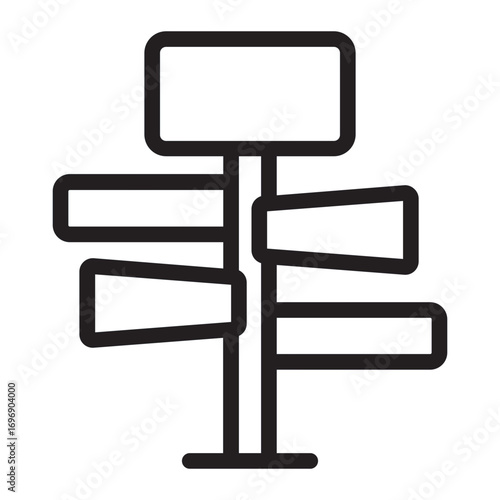 signpost line icon