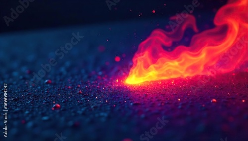 Intense infrared heat signature radiating from a dark, metallic surface Perfect for illustrating thermal energy, industrial processes, or scientific concepts , heat source, physics, heat signature
