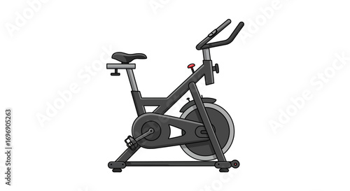 Modern indoor cycling machine with minimalist design for home fitness