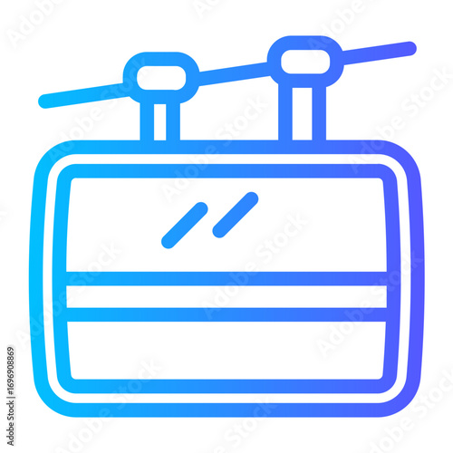 cable car gradient icon