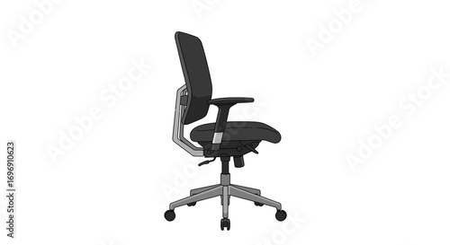 Modern office chair side view design for comfortable workspace setup