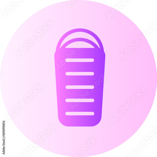 sleeping bag line icon