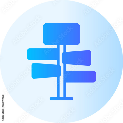 signpost line icon