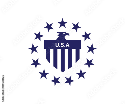 American eagle logo badge
