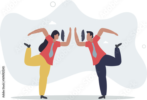 Dishonesty partnership or fake agreement, liar or suspicion fraud, betrayal or politics deal, hidden threat ready to stab behind concept.life and employment of people.