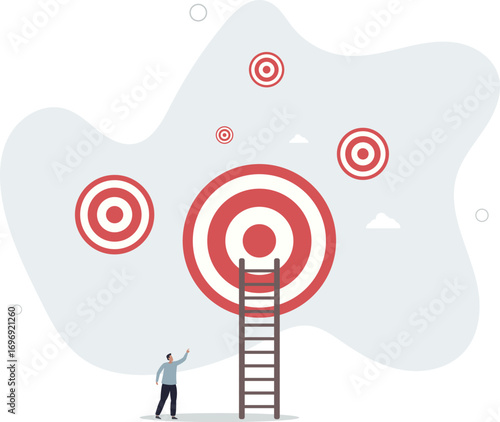 Mistake and error causing business problem and missing goal, disappointment or mission fail, hopeless on unreachable target concept.life and employment of people.