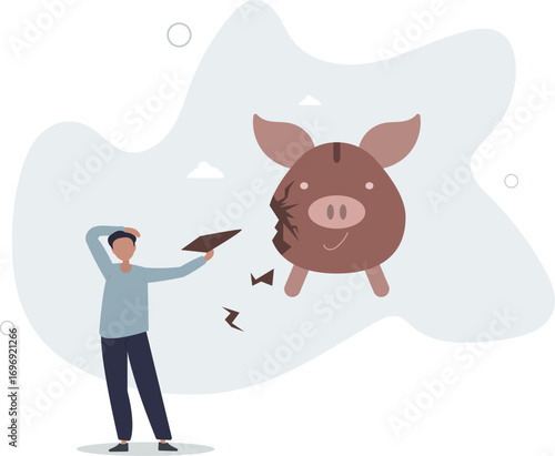 Debt and loan problem, financial mistake, poverty or bankruptcy concept.life and employment of people.