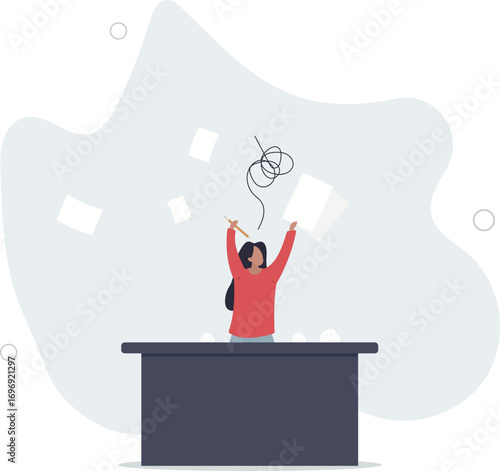 Stressed or anxiety from overload work, fatigue, burnout or exhausted from business problem, no idea concept.life and employment of people.